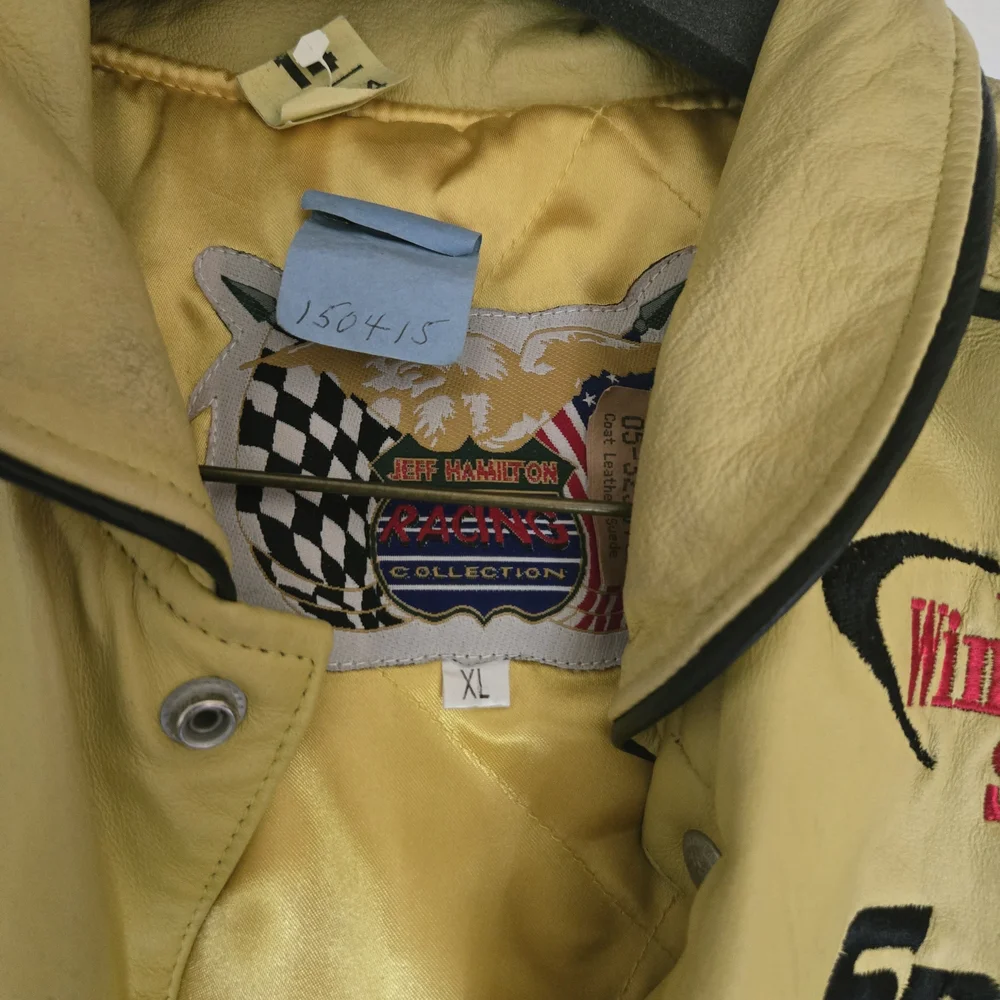 Hamilton Yellow Racing Jacket Leather - Picture 3 of 6
